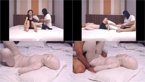 [RM002] A chinese girl is wrapped in frogtied style and gets forced to have sex