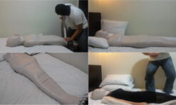 [RM006] (Incomplete) A girl is wrapped in a straight pose in a hotel room