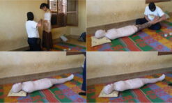 [RM012] The cute girl wearing the costume is mummified in the bedroom