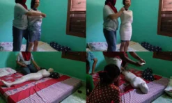 [RM015] This Girl Was Wrapped In A Mummy And Posed Like A Real Mummy With Her Arms Crossed In Front
