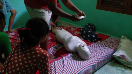 [RM015] This Girl Was Wrapped In A Mummy And Posed Like A Real Mummy With Her Arms Crossed In Front - Image 5