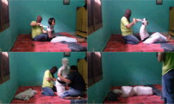 [RM022] (Incomplete) Beautiful girl gets mummified with Hogtied pose and gets breathplay