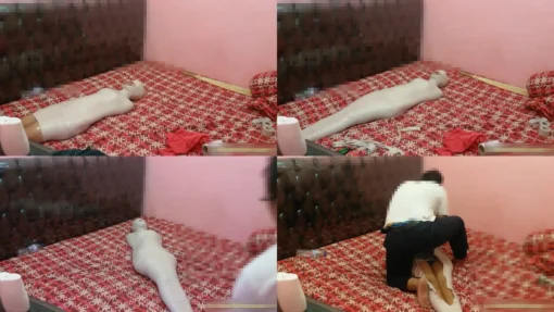 [RM024] Young Mother Tries To Be Wrapped Into A Mummy In Her Private Bedroom