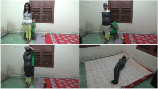 [RM043] A girl becomes a black mummy in a boarding house
