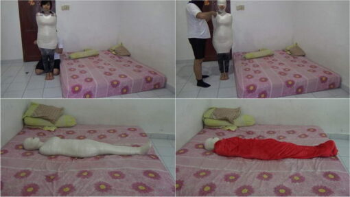 [RM045] A sexy girl is first wrapped into a mummy