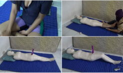 [RM053] A sexy girl is tightly wrapped and stimulated with a vibrator