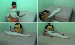 [RM058] This girl is wrapped in a blanket and then mummified with duct tape
