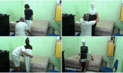 [RM067] This girl was helpless after being wrapped in 3 layers of leggings and vet tape