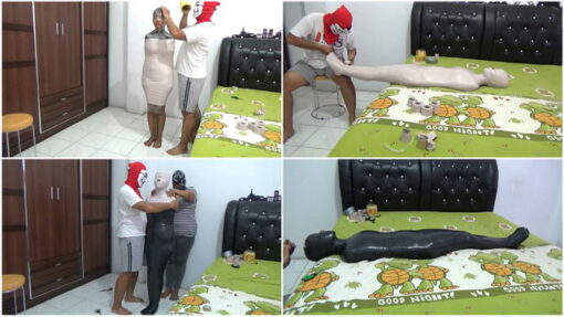 [RM071] A girl cannot move after being wrapped in 3 layers of duct tape