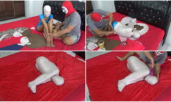 [RM073] This Helpless Girl Was Wrapped In A Difficult Pose And Made It Difficult For This Girl To Move