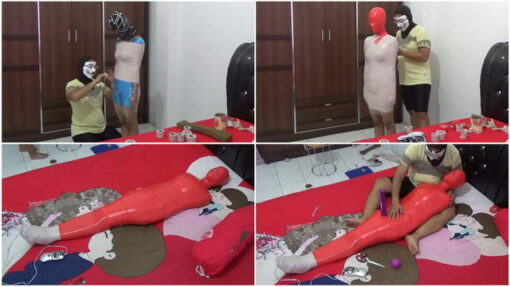 [RM077] A Female DJ Was Wrapped Into A Mummy With 2 Layers Of Duct Tape And Stimulated With A Vibrator