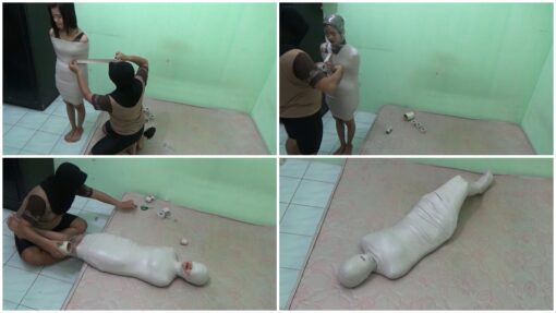 [RM104] The first time mummified, this beautiful girl was terrified when became a mummy