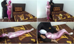 [RM126] Beautiful Girl 150cm wrapped in multi-layered plastic and head wrapped in swimcap