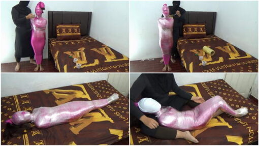 [RM126] Beautiful Girl 150cm wrapped in multi-layered plastic and head wrapped in swimcap