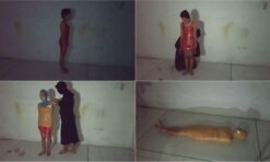 [RM134] (Video Clip) The mummy scene in an empty house without lights fails due to a strange sound