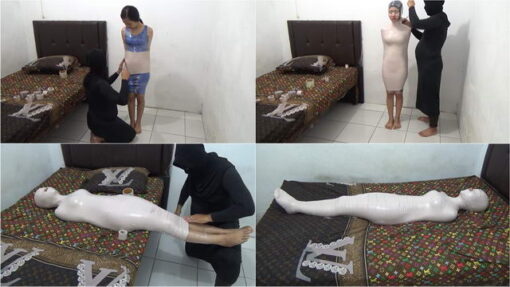 [RM135] A Beautiful Innocent Girl Was First Tightly Wrapped As A Mummy In A Bedroom Until She Was Helpless