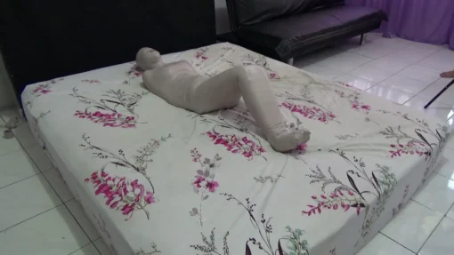 [RM075] A Beautiful Female DJ Tries For The First Time Wrapped Into A Mummy And Helpless - Image 6