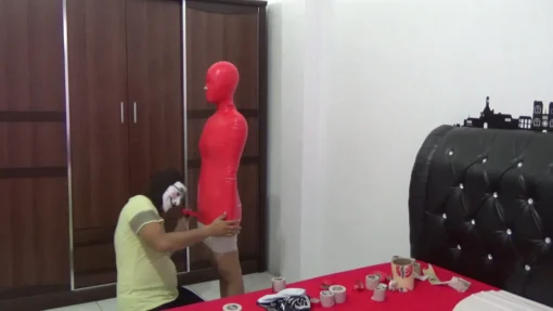 [RM077] A Female DJ Was Wrapped Into A Mummy With 2 Layers Of Duct Tape And Stimulated With A Vibrator - Image 4