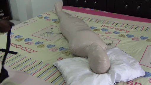 [RM091] Wrapped in 3 layers of duct tape that prevents him from moving freely - Image 2