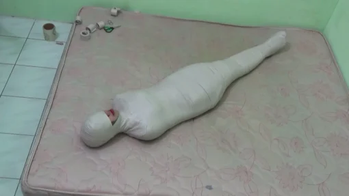 [RM104] The first time mummified, this beautiful girl was terrified when became a mummy - Image 7