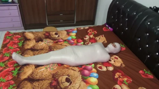[RM111] This beautiful girl tries to be wrapped as a mummy for the first time with her eyes uncovered - Image 6