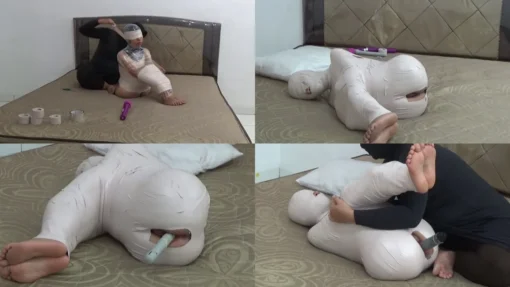 [RM115] Mummfication Bondage Sex With Dildo Untik Orgasm 07
