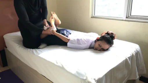 [RM122] Cocoa-Soft Collaboration: Girl 150 cm wrapped in hogtied pose and smothered in pillow - Image 3