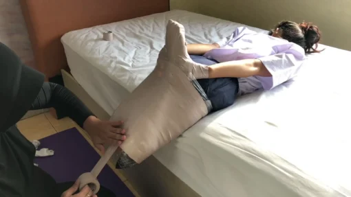 [RM122] Cocoa-Soft Collaboration: Girl 150 cm wrapped in hogtied pose and smothered in pillow - Image 6
