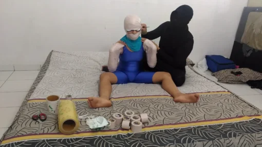 [RM136X] Mummfication Bondage Sex With Dildo Until Orgasm 08 - Image 2