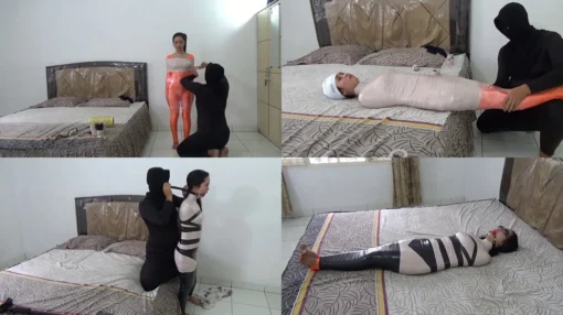 [RM137] Girl Wrapped In Mummy Then Put In Ballgag Because She Wouldn't Have Her Head Wrapped