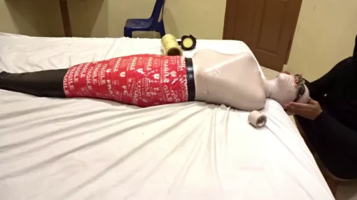 [RM147] A Girl was wrapped tightly and wearing a gas mask that suffocated her breath - Image 5