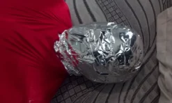 [RM169] Pakistani Girl Wrapped Tightly In Chrome Tape & Breath Restricted Until She Struggles & Crying To Submit