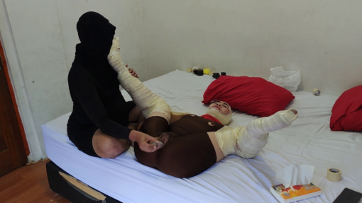 [RM172] This woman was tortured in a helpless wrapped condition - Image 2