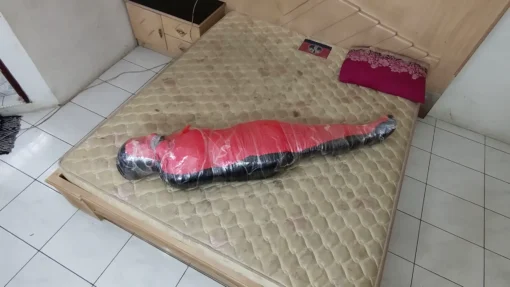 [RM155] A Malaysian Girl Is Wrapped Tightly In Duct Tape And Put In A Sleeping Bag - Image 7