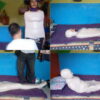[RM008] The beautiful girl tore the duct tape on her body