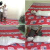 [RM032] A girl is wrapped up in a mummy openly and gets breathplay