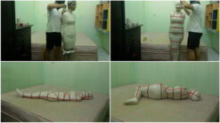 [RM037] A sailor cosplay girl is mummified into helplessness