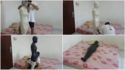 [RM049] A sexy girl is tightly wrapped in 2 layers of duct tape