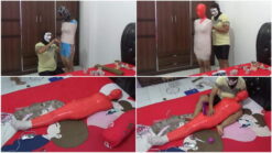 [RM077] A Female DJ Was Wrapped Into A Mummy With 2 Layers Of Duct Tape And Stimulated With A Vibrator
