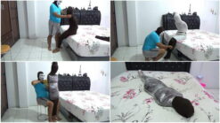[RM078] A Beautiful Girl Wrapped In 3 Layers Of Leggings Then Wrapped Again In Plastic