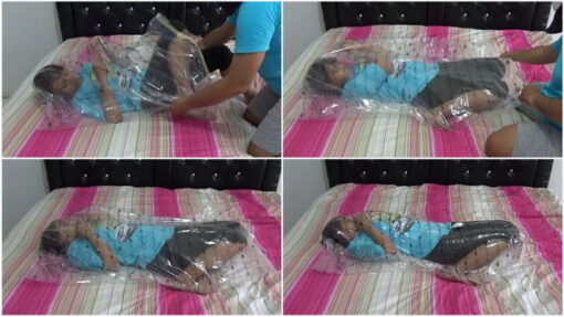 [RM081] A girl is wrapped in plastic and vacuumed until she runs out of oxygen