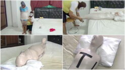 [RM086] A girl is tightly wrapped and given only breaths with an oxygen mask