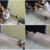 [RM095] A girl gets wrapped up in a pool but there is an accident during a scene