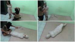 [RM104] The first time mummified, this beautiful girl was terrified when became a mummy