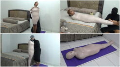 [RM116] Beautiful Girl of Pakistani Descent Wrapped Into A Living Mummy Until Helpless