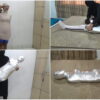 [RM119] A beautiful girl 150 cm tall the mummification with 2 layers of duct tape