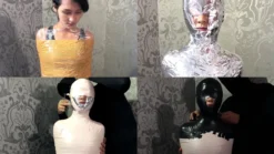[RM123] Cocoa-Soft Collaboration: 150 cm Girl Wrapped Into Mummy In 6 Layers Making Her Body Stiff