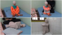 [RM125] A 150cm cute girl was wrapped tightly in an uncomfortable position