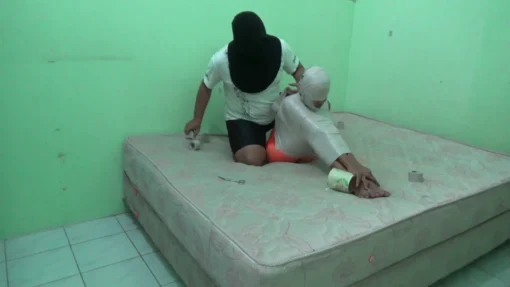 [RM102X] This Little Girl Didn't Expect To Be Given Dildo Stimulation While Wrapped In A Mummy - Image 2