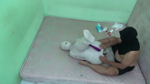 [RM109X] This Girl Was Wrapped In A Difficult Position Then Stimulated With A Dildo Until She Had Multiple Orgasms - Image 5